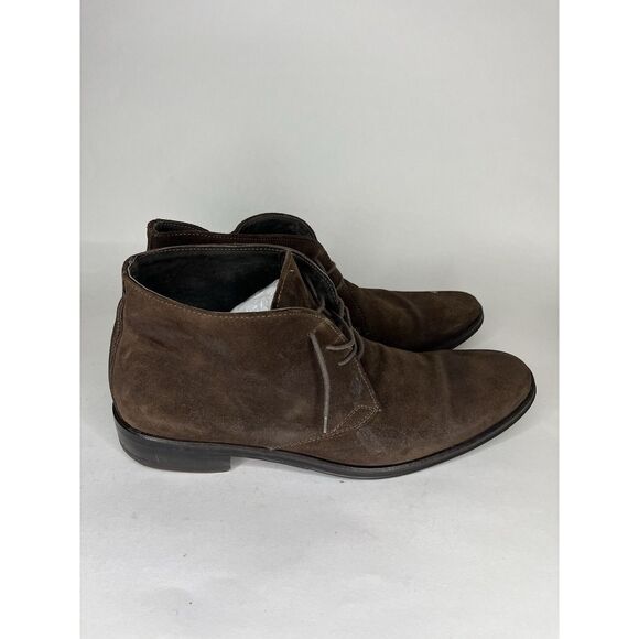 Tomax Brown Suede Leather Lace Up Ankle Chukka Boots Men Sz 10M US/43-44EU